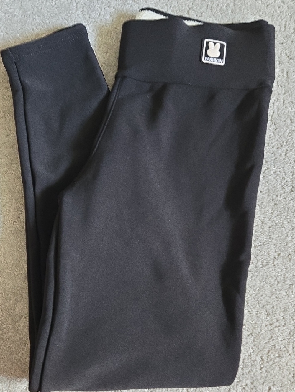 Fashion Bug Black Fold-Over Waistband Track Joggers